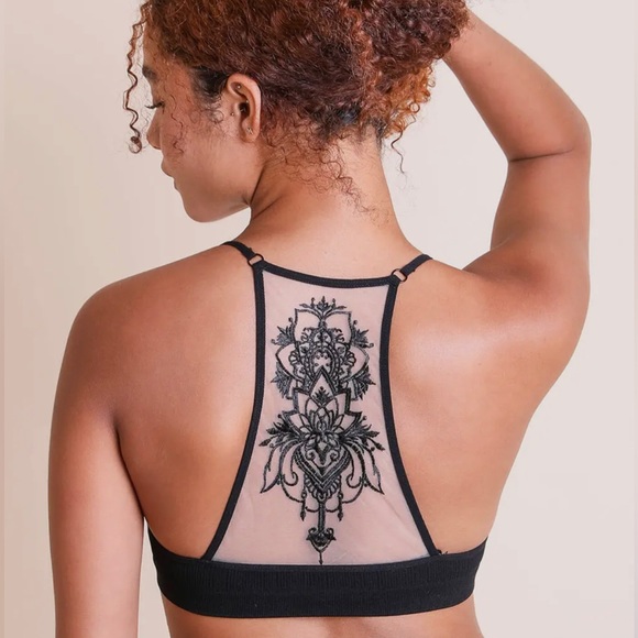 Blush Tattoo Mesh Racerback Bralette - Picture 3 of 3